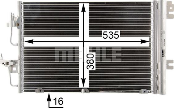 MAHLE AC 377 000P - Condenser, air conditioning onlydrive.pro