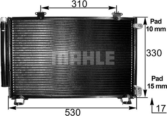 MAHLE AC 292 000P - Condenser, air conditioning onlydrive.pro