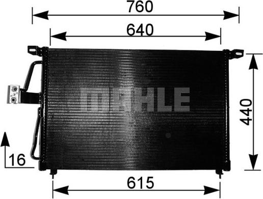 MAHLE AC 224 000S - Condenser, air conditioning onlydrive.pro