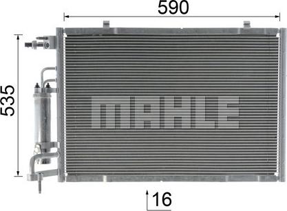 MAHLE AC 750 000P - Condenser, air conditioning onlydrive.pro