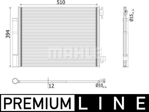 MAHLE AC 73 000P - Condenser, air conditioning onlydrive.pro