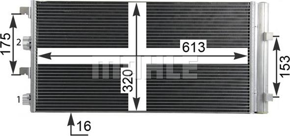 MAHLE AC 724 000P - Condenser, air conditioning onlydrive.pro