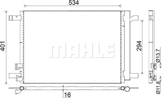 MAHLE AC 772 000S - Конденсатор кондиционера onlydrive.pro