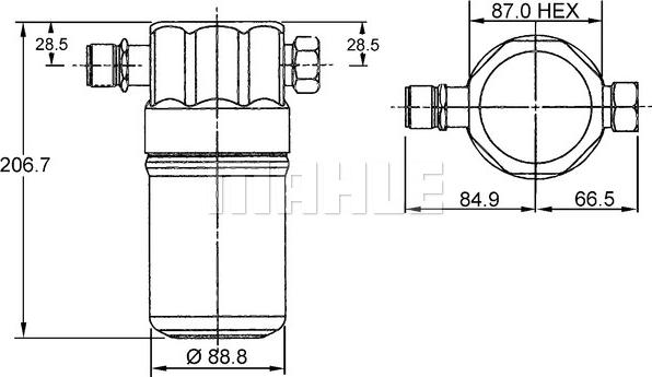 MAHLE AD 36 000S - Dryer, air conditioning onlydrive.pro