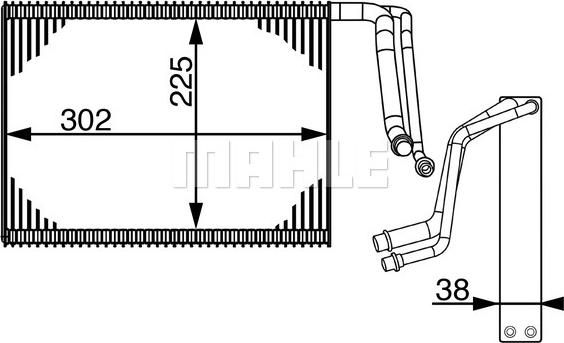 MAHLE AE 143 000S - Iztvaikotājs, Gaisa kondicionēšanas sistēma onlydrive.pro