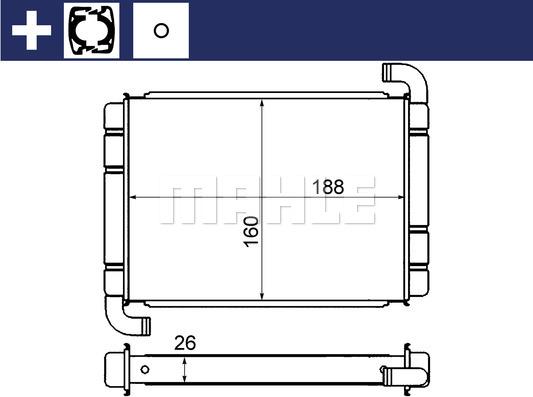 MAHLE AH 9 000S - Heat Exchanger, interior heating onlydrive.pro