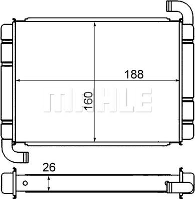 MAHLE AH 9 000S - Heat Exchanger, interior heating onlydrive.pro