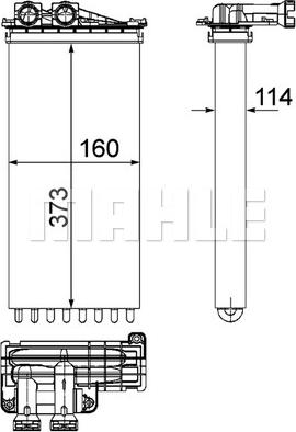 MAHLE AH 196 000P - Heat Exchanger, interior heating onlydrive.pro