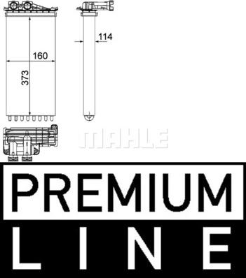 MAHLE AH 196 000P - Heat Exchanger, interior heating onlydrive.pro