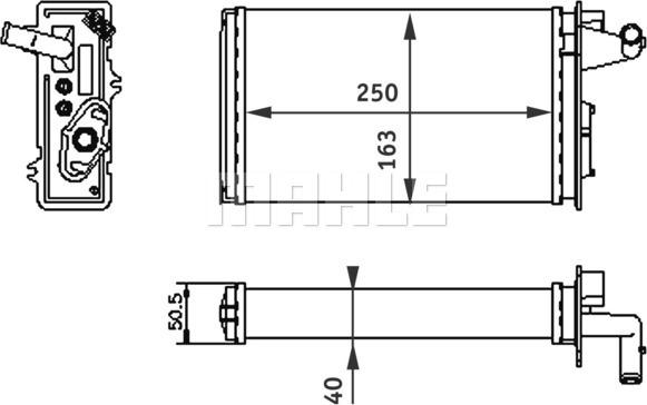 MAHLE AH 141 000S - Heat Exchanger, interior heating onlydrive.pro