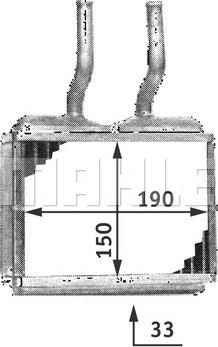MAHLE AH 139 000S - Heat Exchanger, interior heating onlydrive.pro