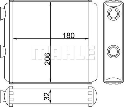 MAHLE AH 81 000S - Heat Exchanger, interior heating onlydrive.pro