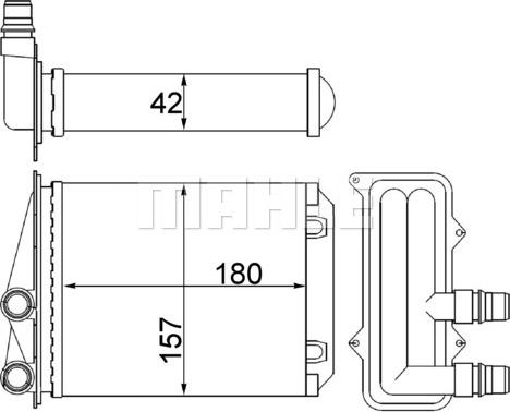 MAHLE AH 246 000S - Heat Exchanger, interior heating onlydrive.pro