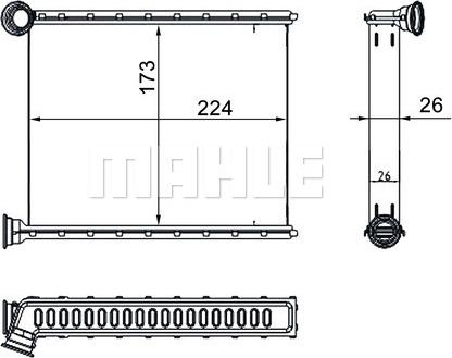 MAHLE AH 270 000S - Heat Exchanger, interior heating onlydrive.pro