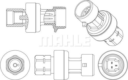 MAHLE ASE 4 000P - Pressure Switch, air conditioning onlydrive.pro