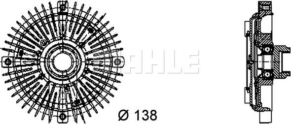 MAHLE CFC 64 000P - Sajūgs, Radiatora ventilators onlydrive.pro