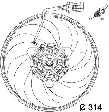 MAHLE CFF 118 000P - Fan, radiator onlydrive.pro