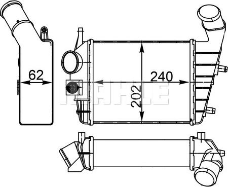 MAHLE CI 195 000S - Intercooler, charger onlydrive.pro