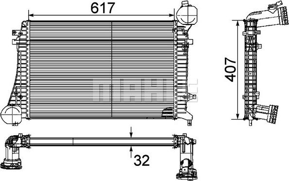 MAHLE CI 162 000P - Intercooler, charger onlydrive.pro