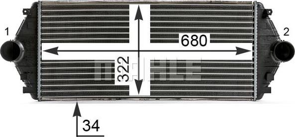 MAHLE CI 17 000P - Intercooler, charger onlydrive.pro