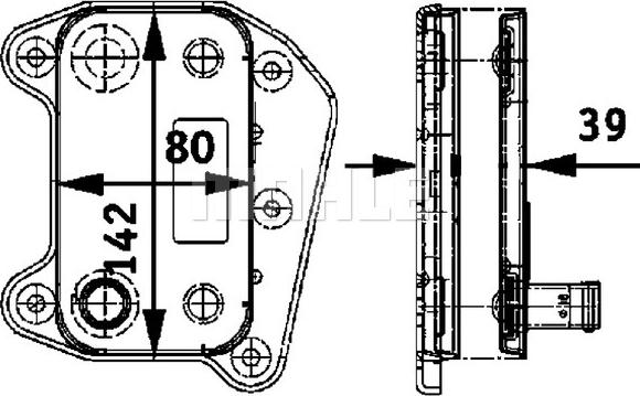 MAHLE CLC 52 000P - Eļļas radiators, Motoreļļa onlydrive.pro