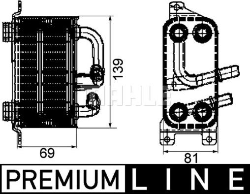 MAHLE CLC 66 000P - Oil Cooler, engine oil onlydrive.pro