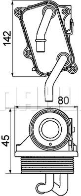 MAHLE CLC 24 000P - Eļļas radiators, Motoreļļa onlydrive.pro