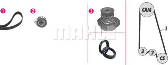 MAHLE CPK 64 000P - Water Pump & Timing Belt Set onlydrive.pro