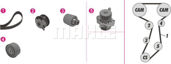 MAHLE CPK 110 000P - Water Pump & Timing Belt Set onlydrive.pro