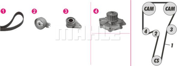 MAHLE CPK 82 000P - Veepump + hammasrihmakomplekt onlydrive.pro