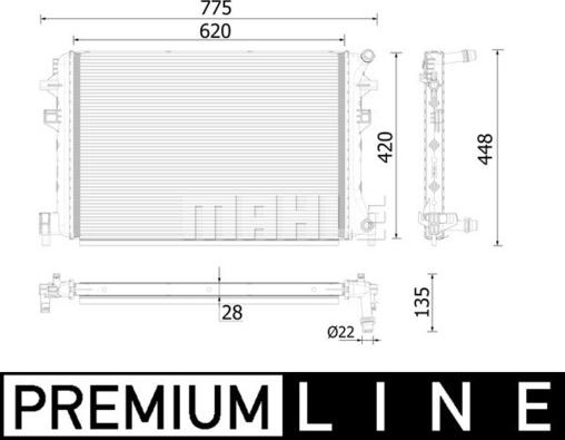 MAHLE CR 959 000P - Žemos temperatūros radiat., tarpinis suslėgto oro aušintuvas onlydrive.pro