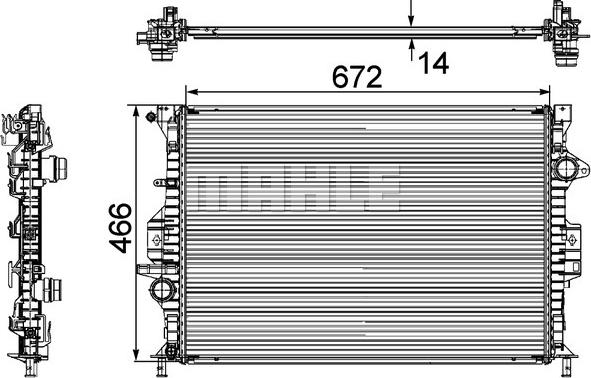 MAHLE CR 906 000P - Radiaator,mootorijahutus onlydrive.pro