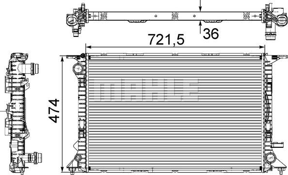 MAHLE CR 911 000S - Radiator, engine cooling onlydrive.pro