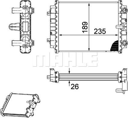 MAHLE CR 913 000P - Radiator, engine cooling onlydrive.pro