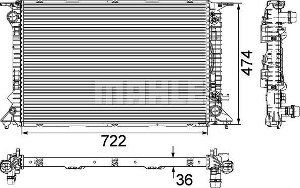 MAHLE CR 912 000P - Radiator, engine cooling onlydrive.pro