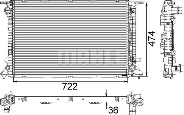 MAHLE CR 912 000S - Radiator, engine cooling onlydrive.pro