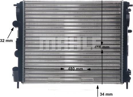 MAHLE CR 92 000S - Radiator, engine cooling onlydrive.pro