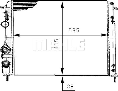 MAHLE CR 493 000S - Radiaator,mootorijahutus onlydrive.pro