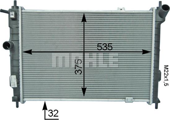 MAHLE CR 447 000S - Radiator, engine cooling onlydrive.pro