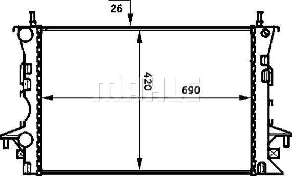 MAHLE CR 459 000S - Radiaator,mootorijahutus onlydrive.pro