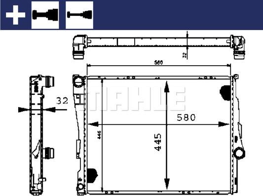 MAHLE CR 455 000S - Jäähdytin,moottorin jäähdytys onlydrive.pro