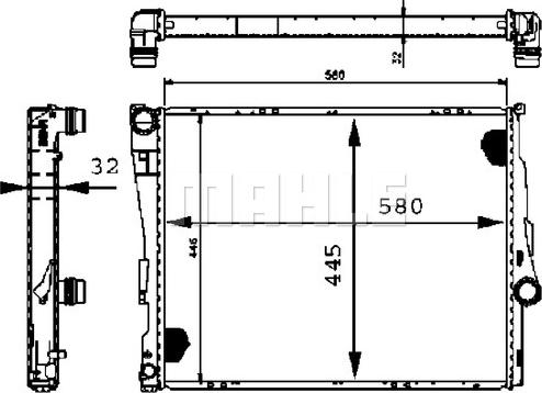 MAHLE CR 455 000S - Jäähdytin,moottorin jäähdytys onlydrive.pro