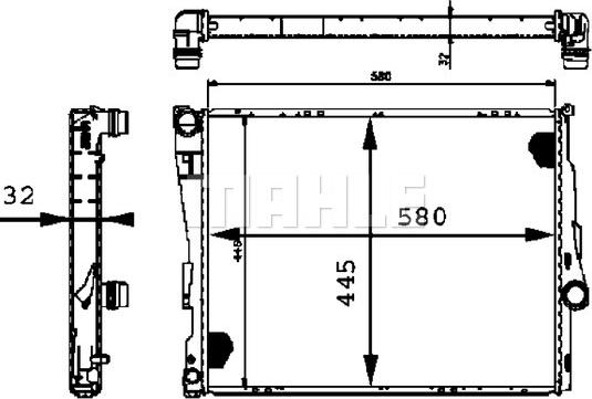 MAHLE CR 458 000P - Radiatorius, variklio aušinimas onlydrive.pro