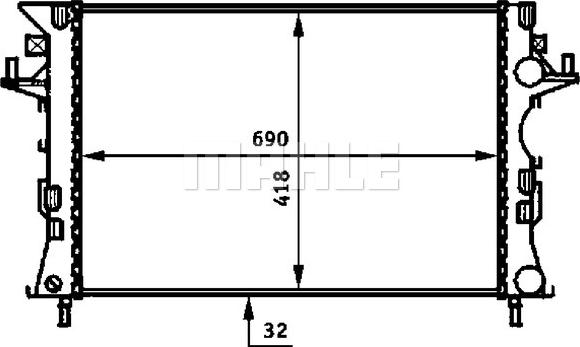 MAHLE CR 461 000S - Radiaator,mootorijahutus onlydrive.pro