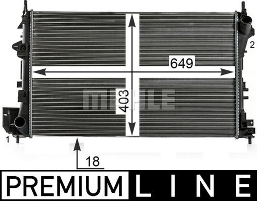 MAHLE CR 40 000P - Radiator, engine cooling onlydrive.pro