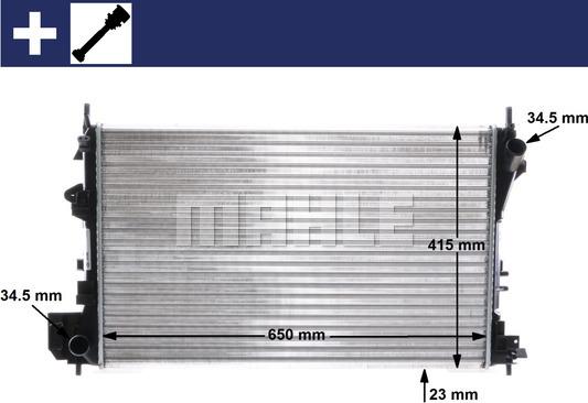 MAHLE CR 40 000S - Radiator, engine cooling onlydrive.pro