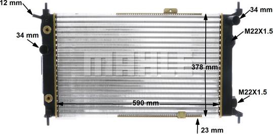 MAHLE CR 421 000S - Radiator, engine cooling onlydrive.pro