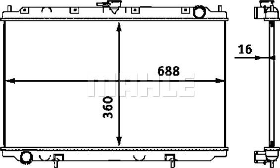 MAHLE CR 545 000S - Radiaator,mootorijahutus onlydrive.pro