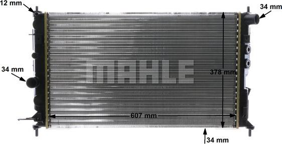 MAHLE CR 562 000S - Radiator, engine cooling onlydrive.pro