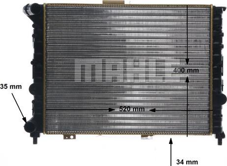 MAHLE CR 519 000S - Radiator, engine cooling onlydrive.pro